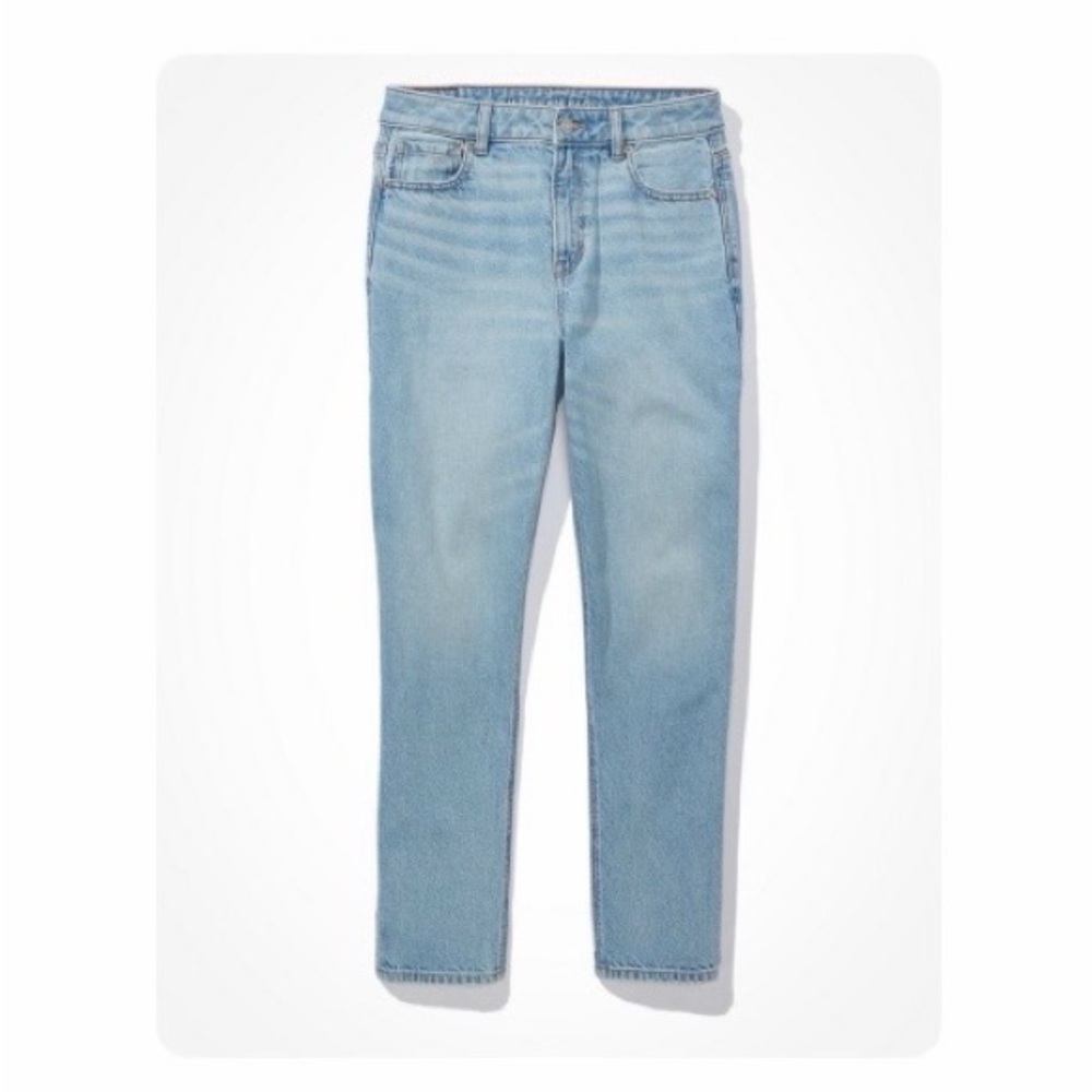 Women’s American Eagle Strigid Mom Jean Blue breeze Size 8 X-Long